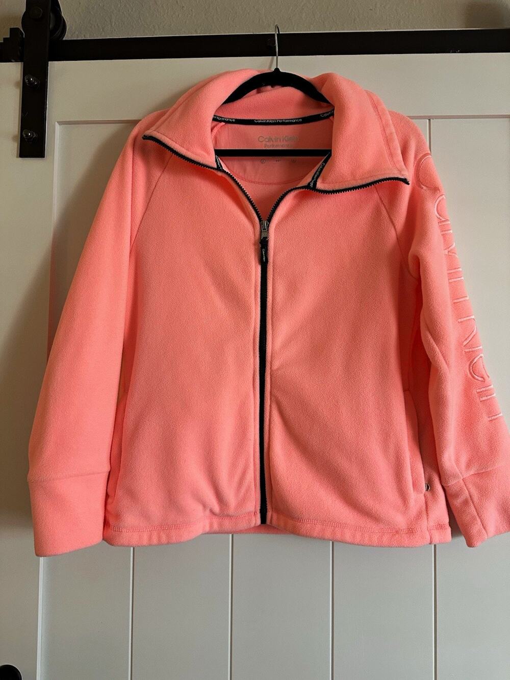 Calvin Klein Performance Women’s M Pink Full Zip Fleece Track Jacket